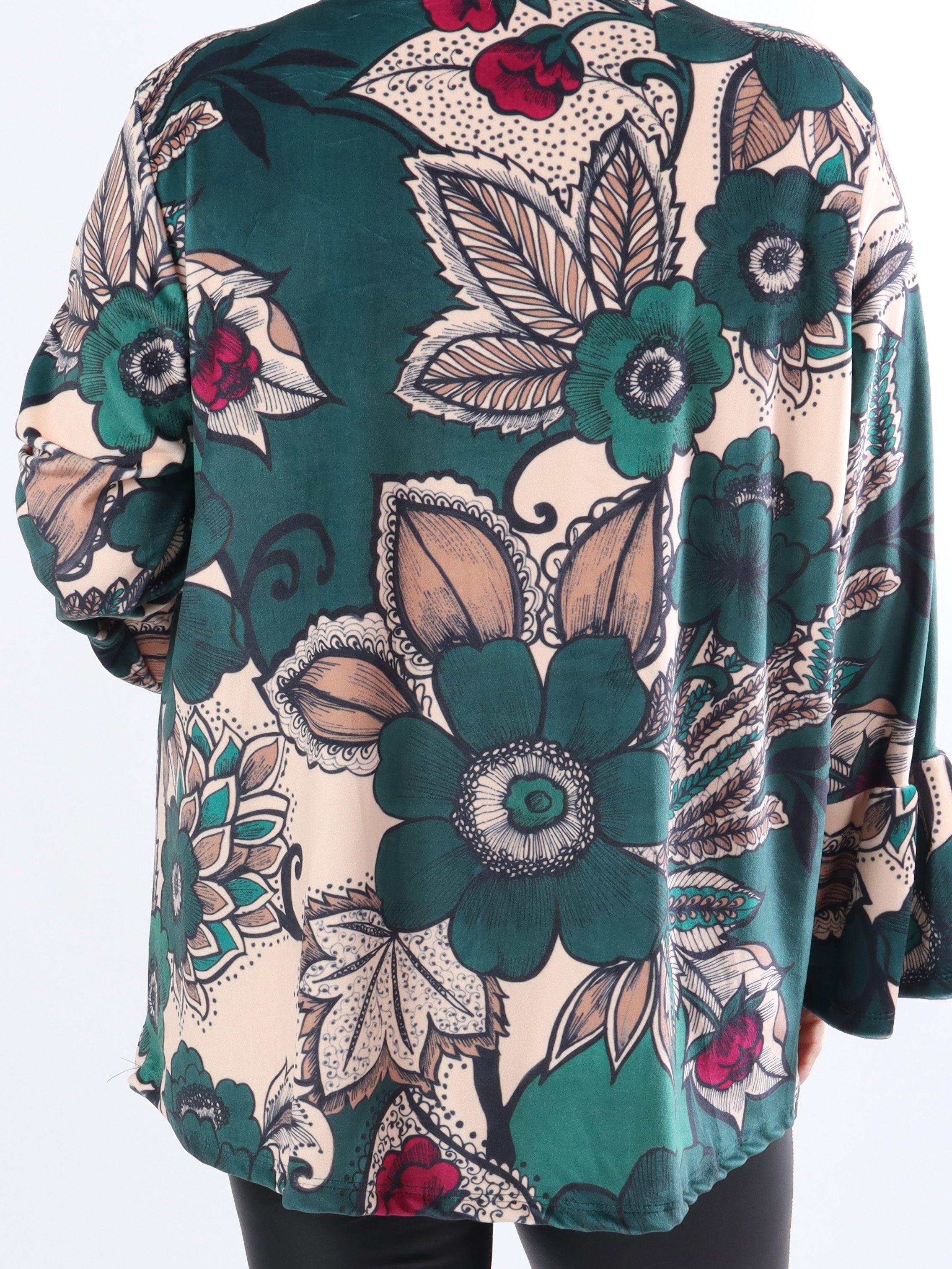 Romana - Blød plus size bluse med mønster